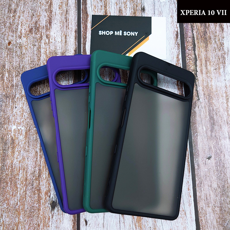 Ốp lưng nhám mờ viền màu chống vân tay Sony Xperia 10 VII (7)