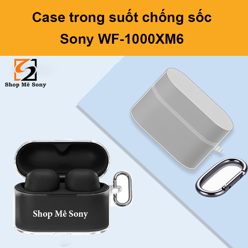 Case ốp trong suốt chống sốc Sony WF-1000XM6